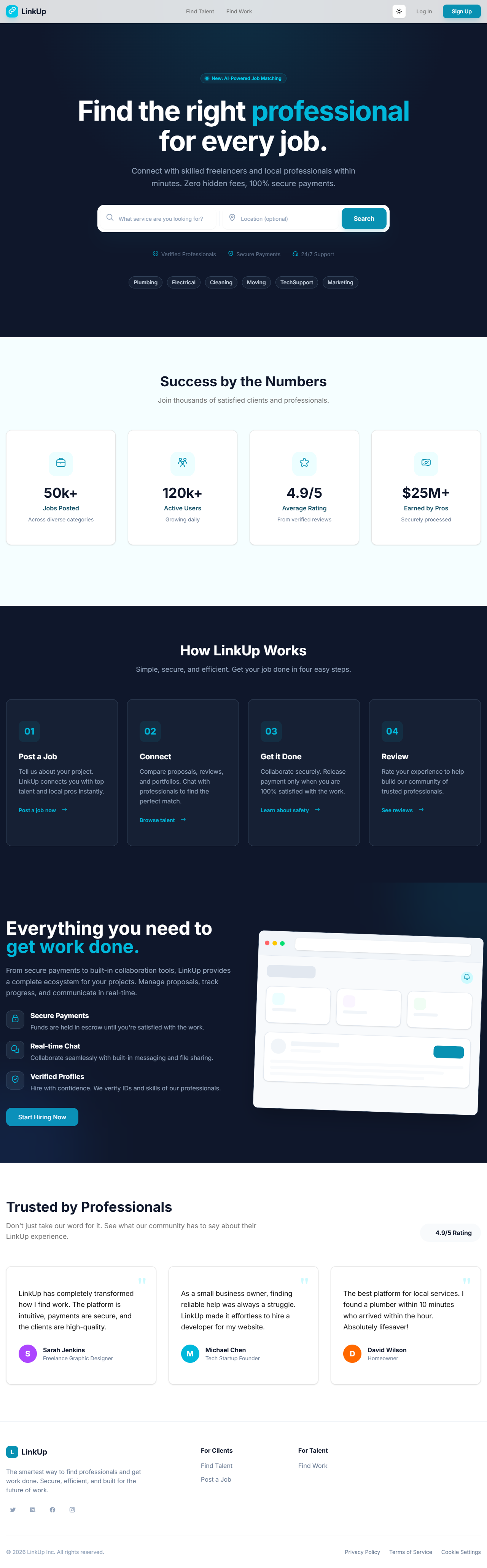 LinkUp Platform Screenshot
